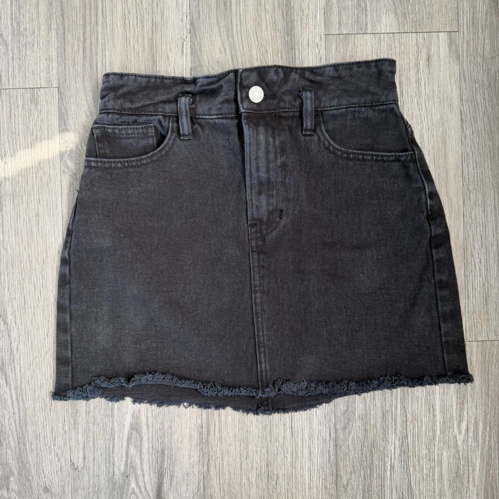 PacSun Black Denim Mini Skirt Y2K Indie Sleaze Grunge Alternative Edgy 90s Rock